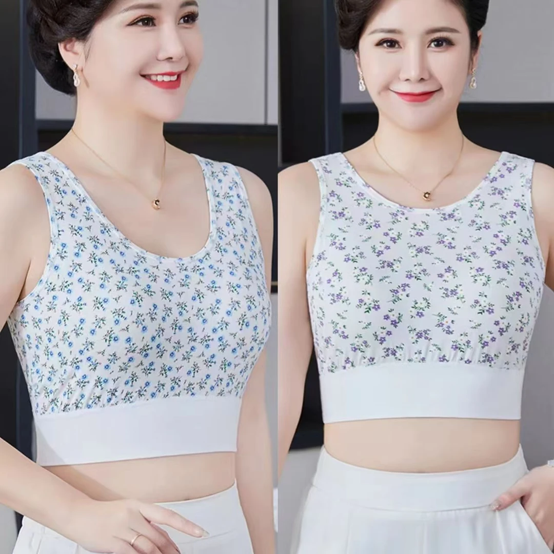 莫代尔无袖背心女中老年内穿打底夏无痕吸汗奶奶汗衫妈妈小背心