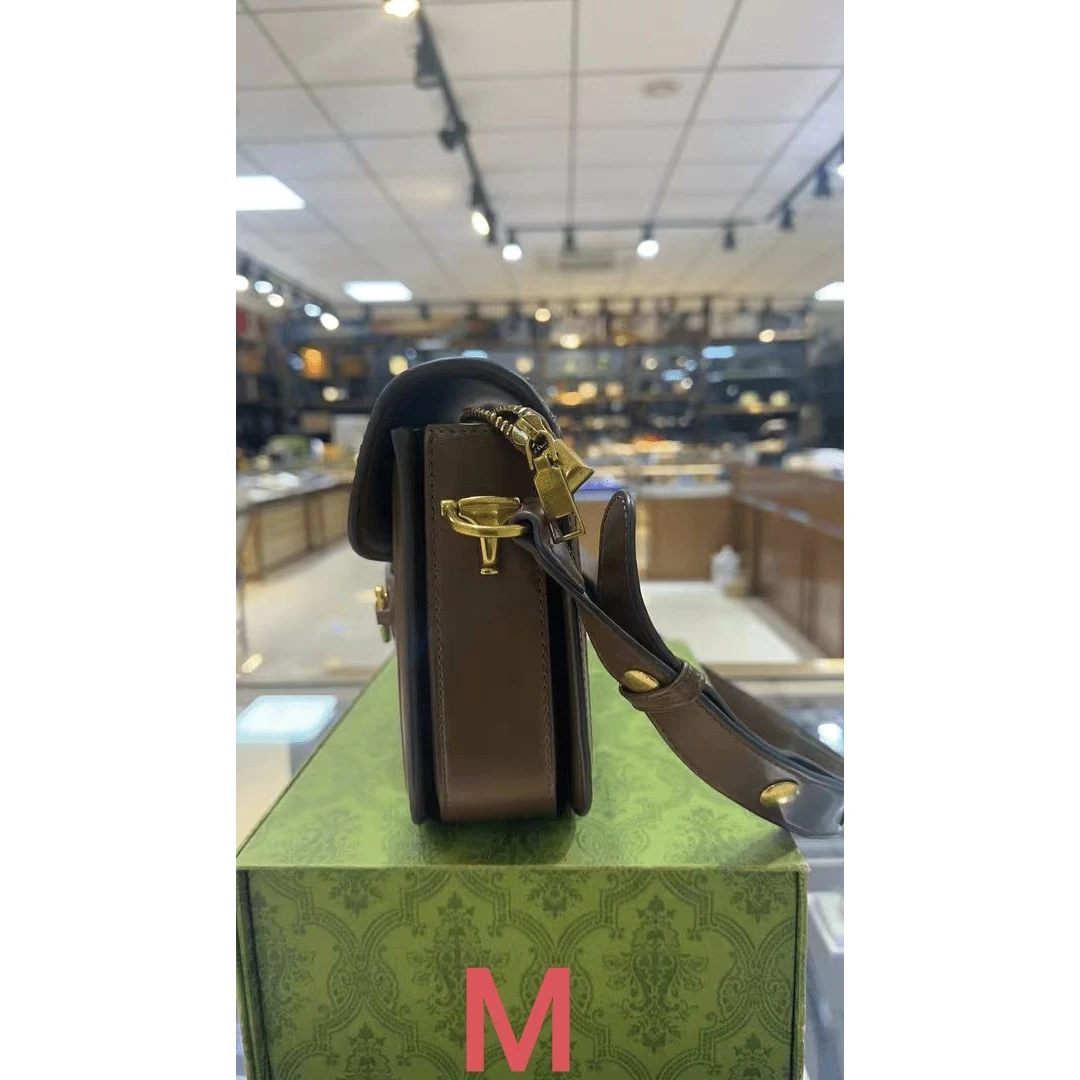 （M马鞍包）休闲百搭多功能棕色女士简约单肩青年GJD女士箱包