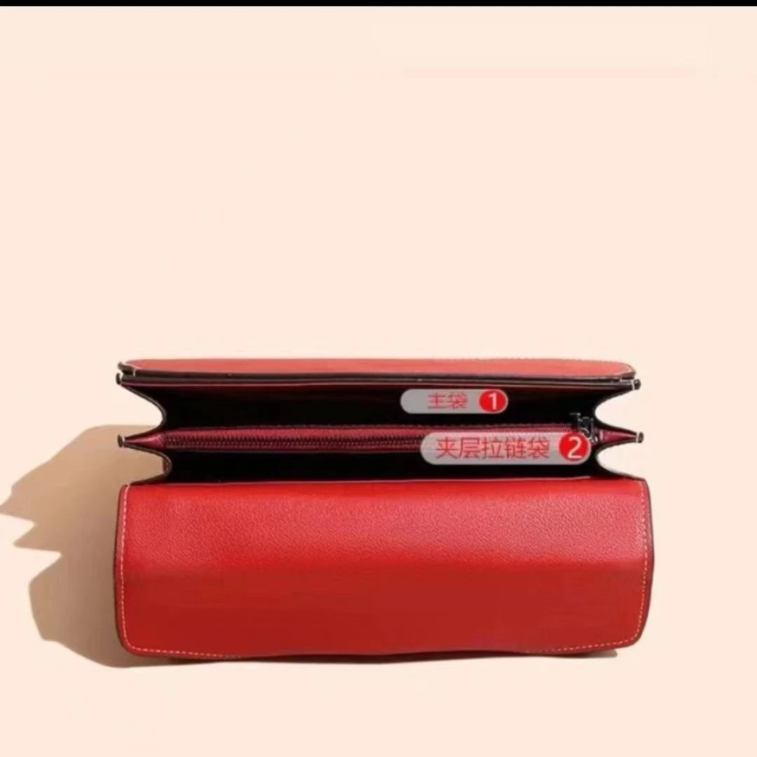 （M九神红）休闲百搭多功能棕色女士简约单肩青年GJD女士箱包