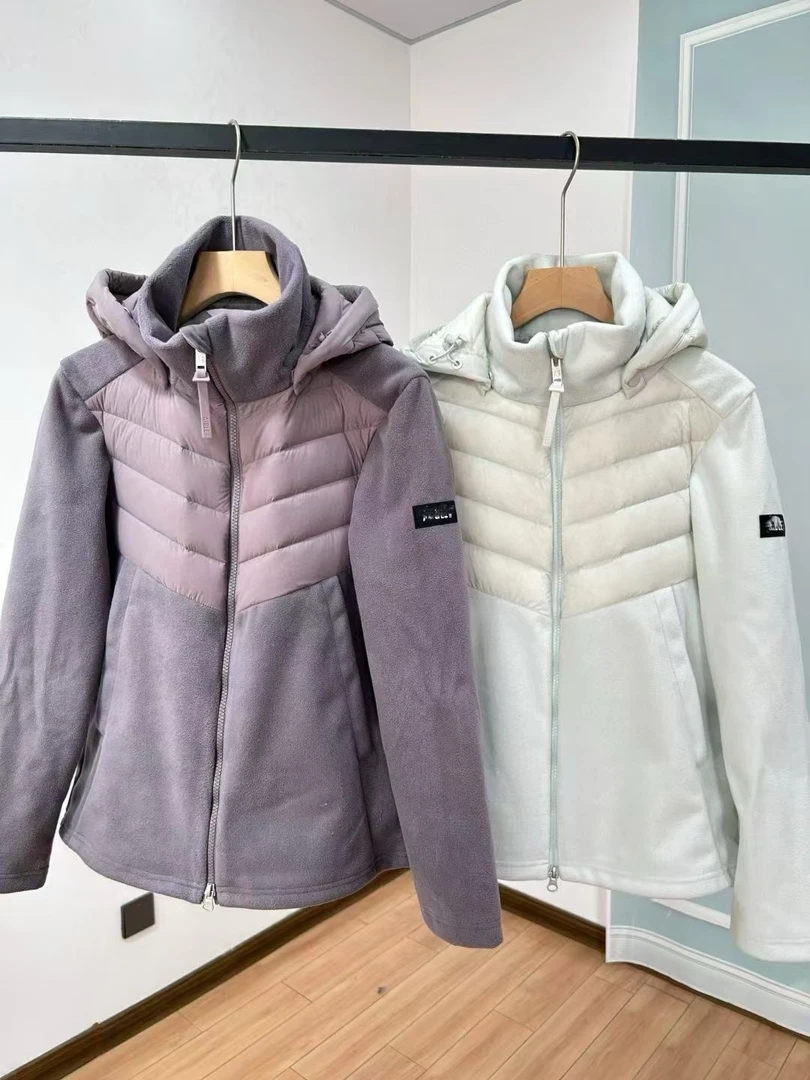 2024秋冬艾+拼接抓绒外套女