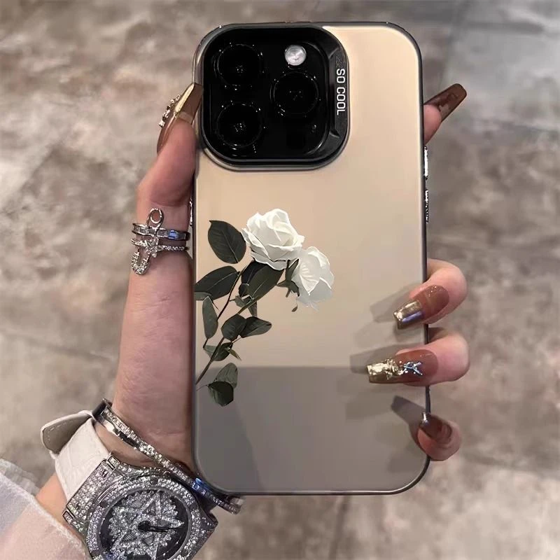 适用苹果15/14/13手机壳iPhone11/12promax新款xr全包xs玫瑰x防摔