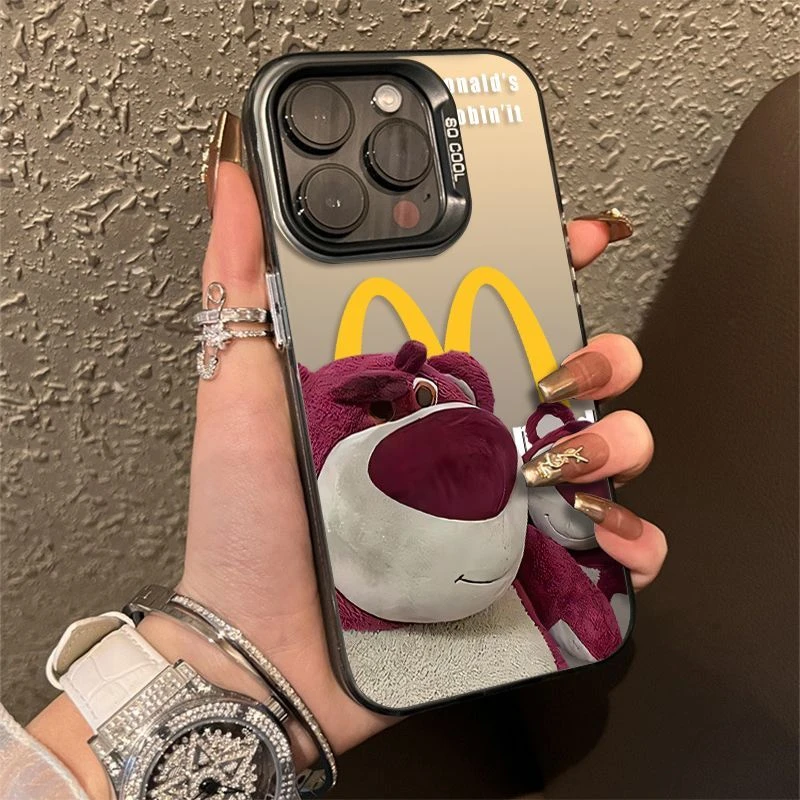 可爱草莓熊苹果15promax手机壳iphone14pro卡通13元气壳12/11新款
