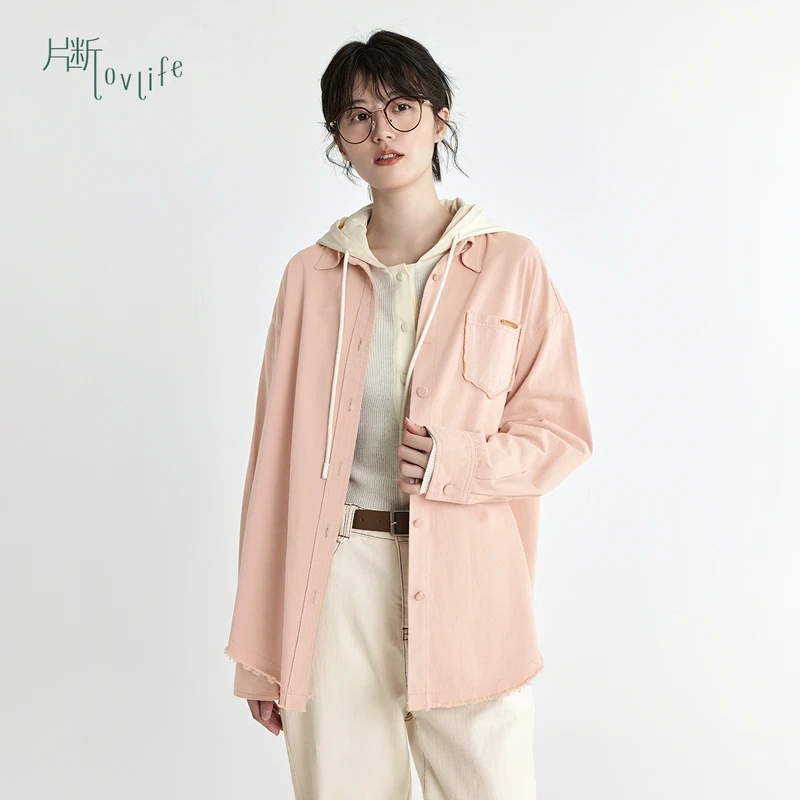 片断外套女2024春季新款日系休闲时尚港味经典复古慵懒衬衫外套潮