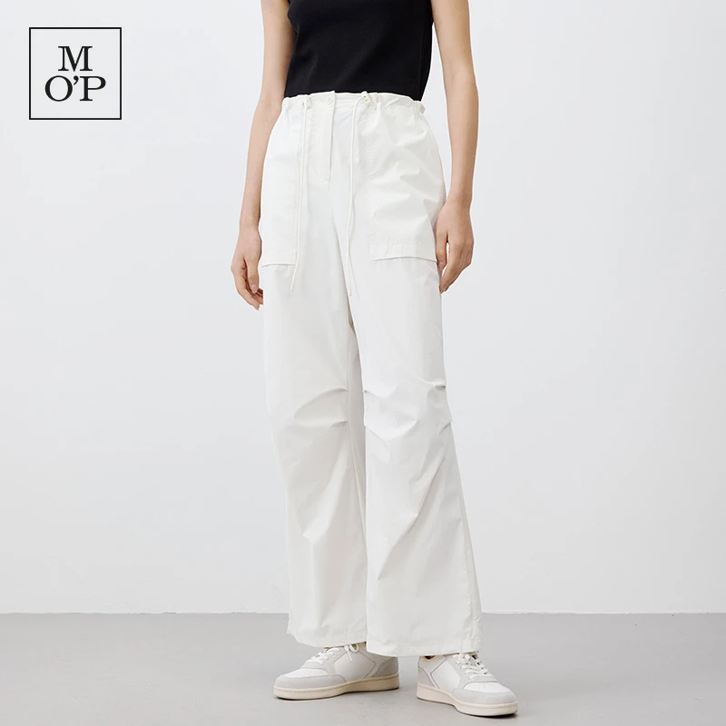 Marc O'Polo/MOP 时尚百搭女士抽绳束腰吸湿微阔休闲裤日常穿搭