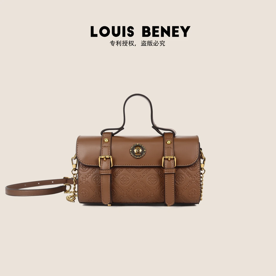 Louis Beney轻奢复古单肩斜挎包#LB-08012