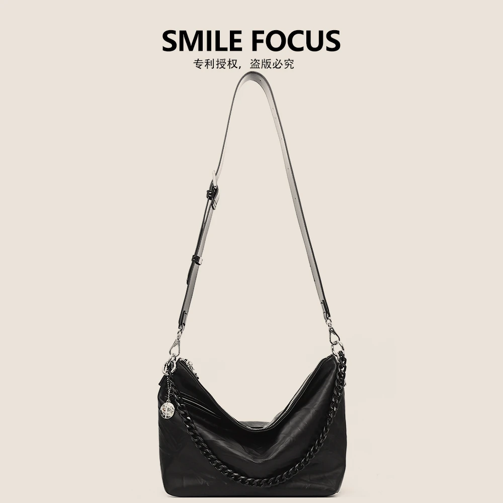 SMILE FOCUS微笑有约2024秋冬新款纯色休闲单肩包SF-2580