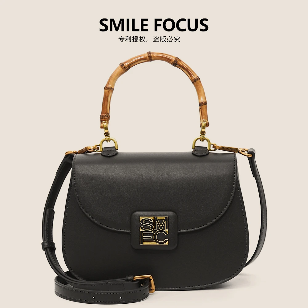 SMILE FOCUS微笑有约2024包包女款轻奢高级感潮流竹节手提包