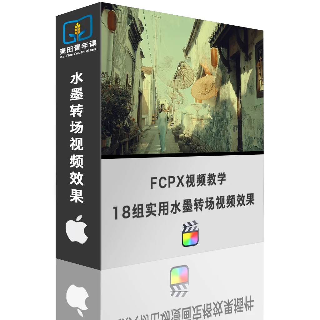 fcpx 水墨转场视频效果教学 含插件