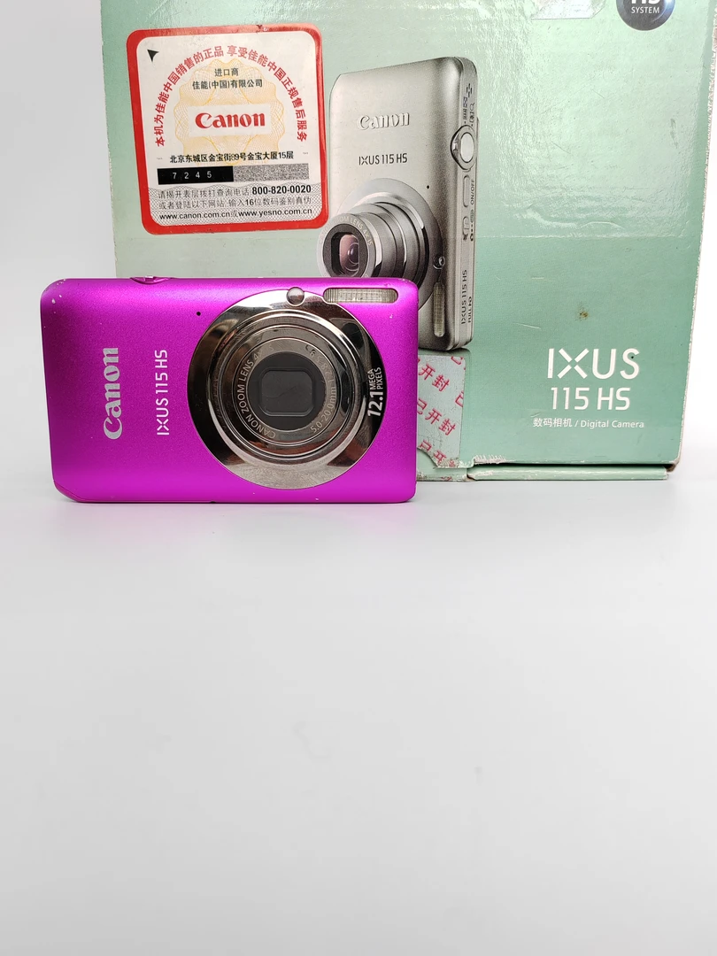 95新 Canon/佳能 ixus115玫红色1210万像素4倍变焦ccd数码相机