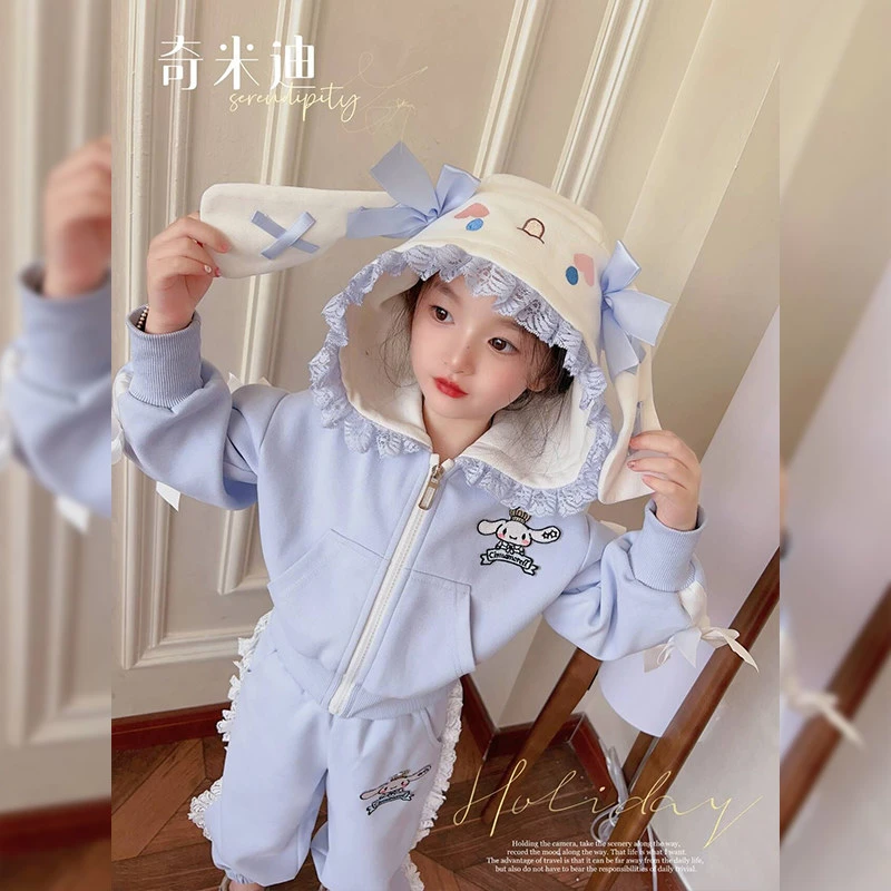 女童秋冬套装新款儿童韩版运动卫衣玉桂狗两件套宝宝时尚洋气衣服