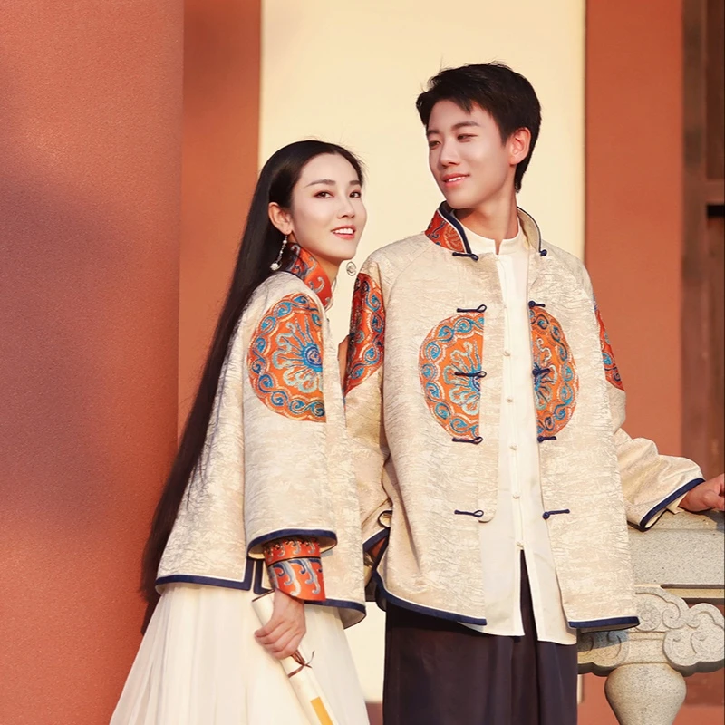 云谧【嘉鹤】新中式国风老绣男女短款上衣外套