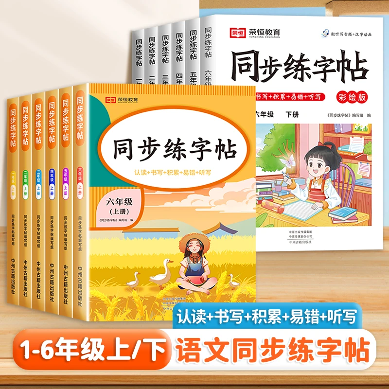2024小学同步练字帖上下册人教版一年级二年级三年级四五六年级