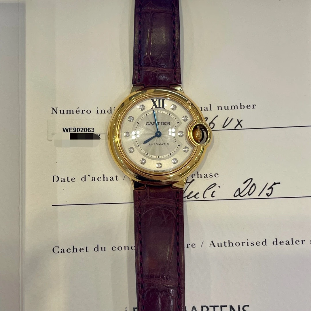 99新 Cartier/卡地亚 深圳名典！WE902063 全套15年 玫瑰金33mm
