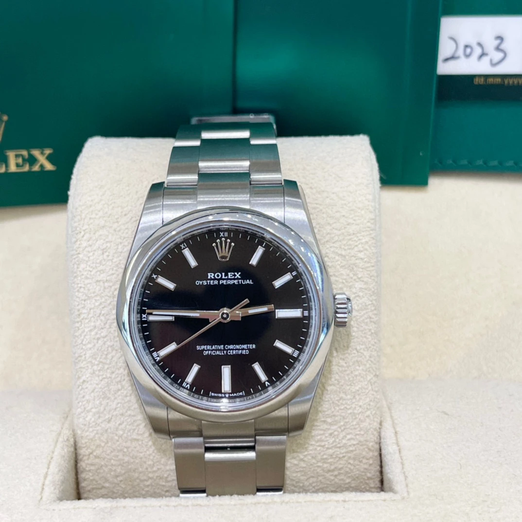99新 Rolex/劳力士 深圳名典！124200 黑盘 全套23年带票 34mm