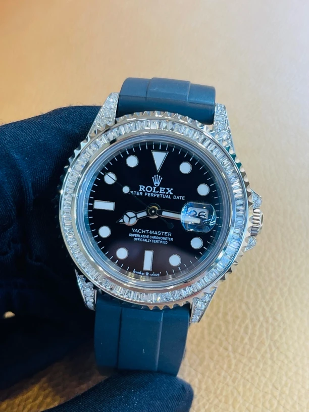 99新 Rolex/劳力士 深圳名典！16570后镶隐藏款单表 真钻