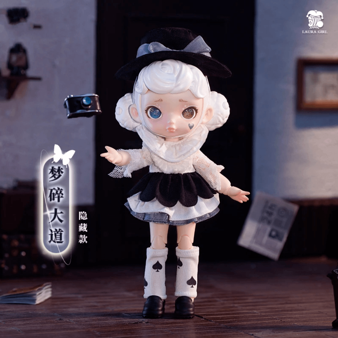 【拆盒】LAURA黑白光谱系列盲盒可动人偶星星眼少女可活动手办