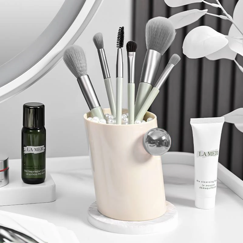 【CLEANONE】化妆刷粉笔筒收纳高级感桌面透明宿舍桌上化妆刷置物筒