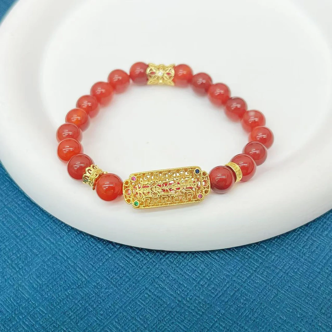 【杰哥专属】天然红玛瑙红火红火手串（多样发）S53