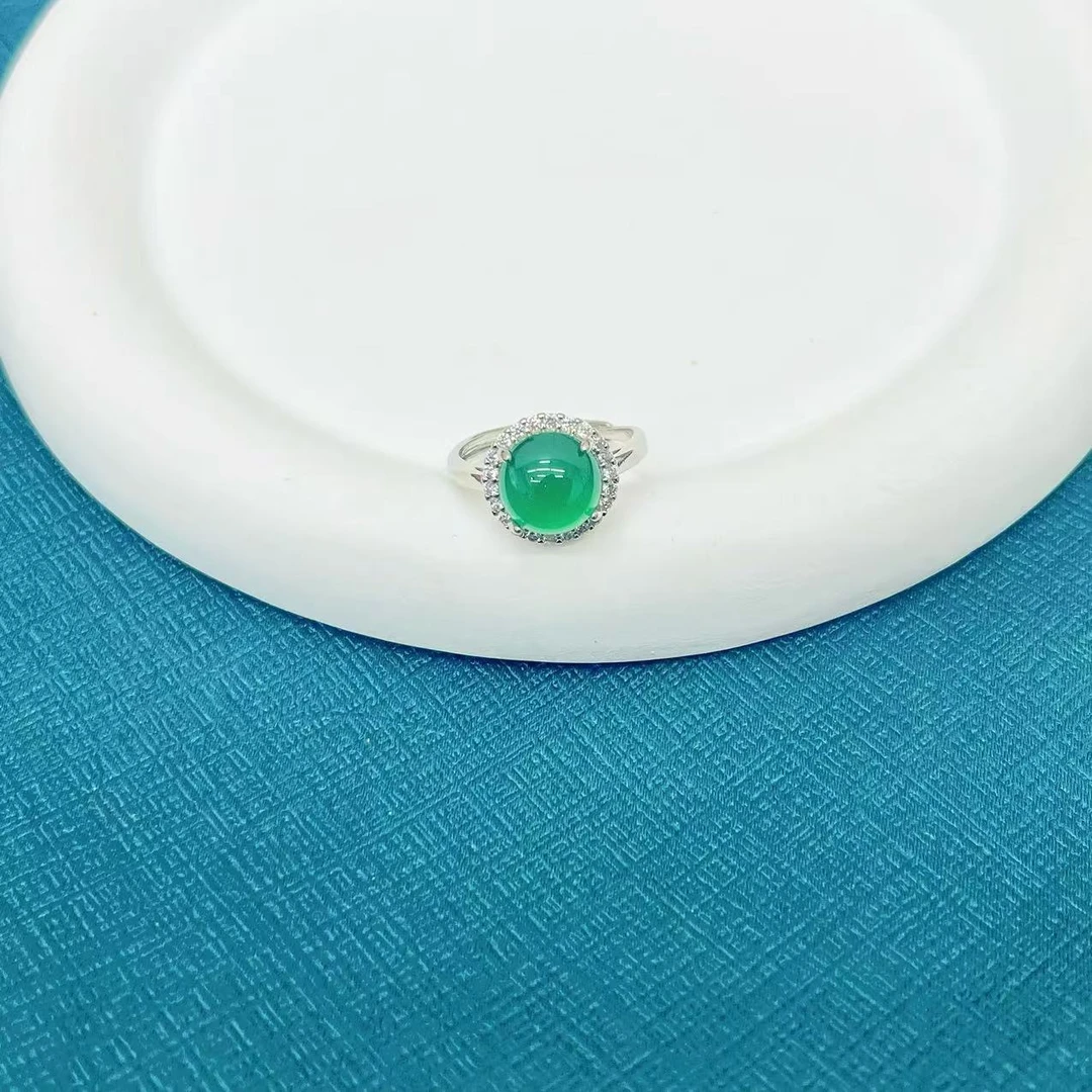 【杰哥专属】天然珠宝豪镶极光绿豪华设计款戒指（标配证书）S172