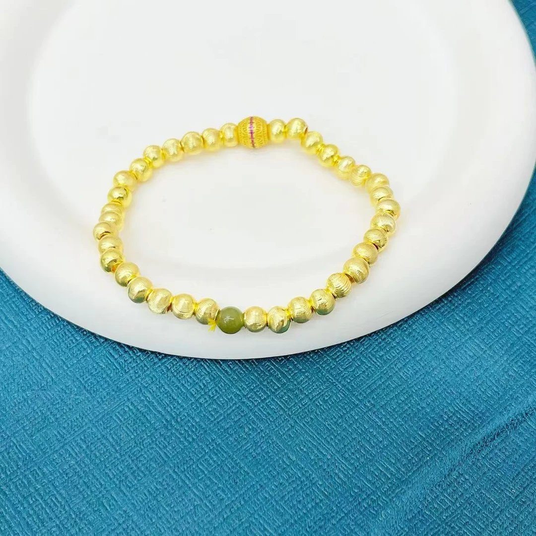 【杰哥专属】天然新疆和田玉碧玉猫眼转运珠手串（标配证书）S4