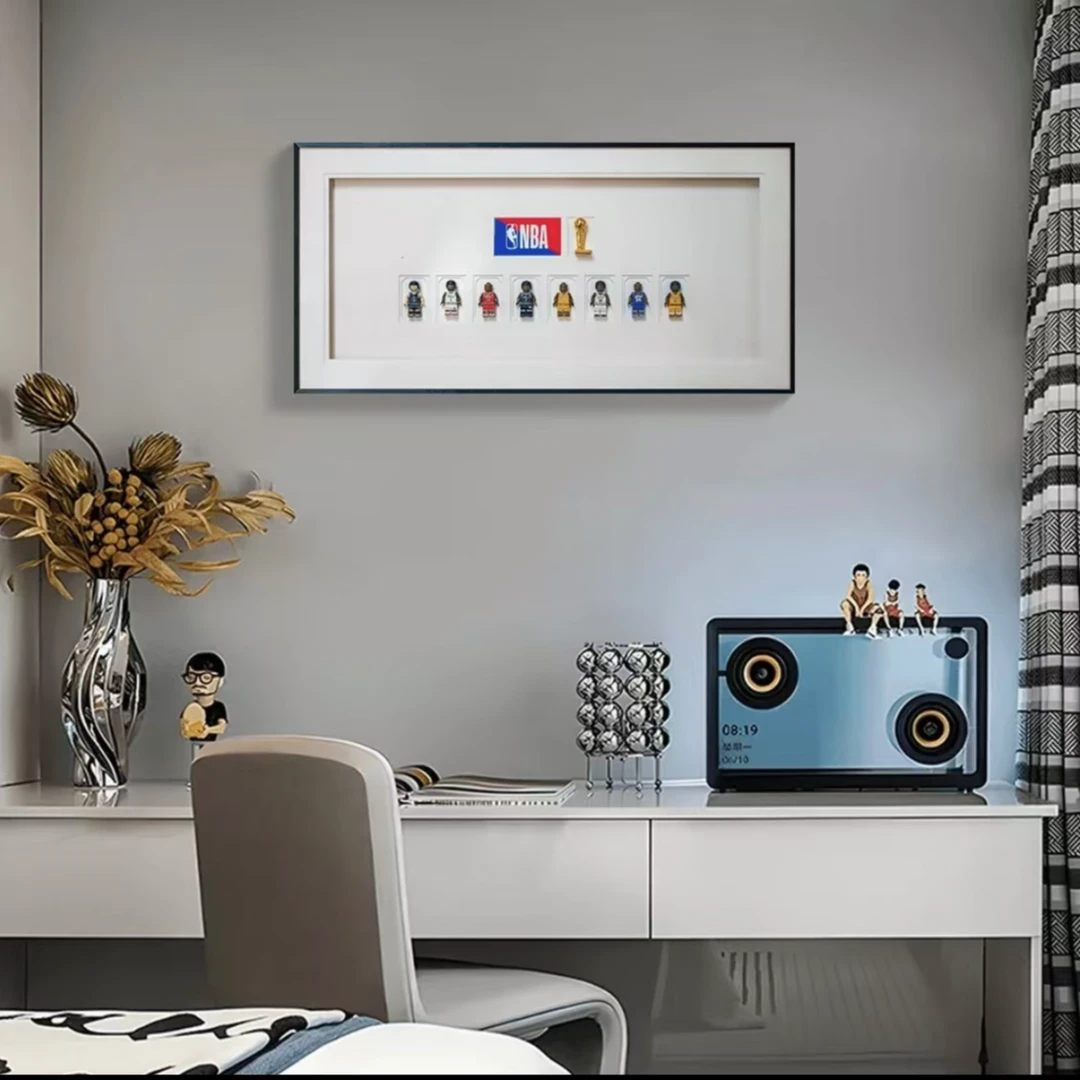 现代简约NBA积木实物装饰画 轻奢客厅玄关卧室床头挂画 NBA3060