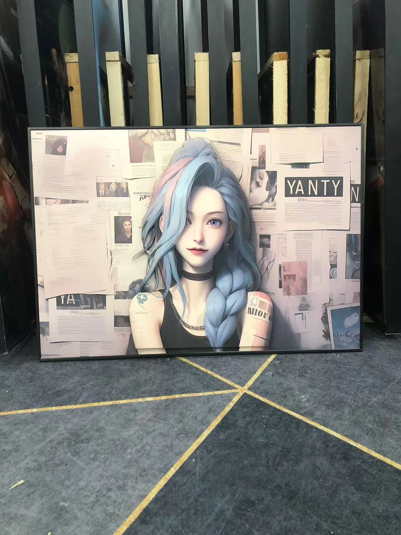 《金克斯》3D黑金边框立体精雕工艺画客厅卧室立体挂画40*60