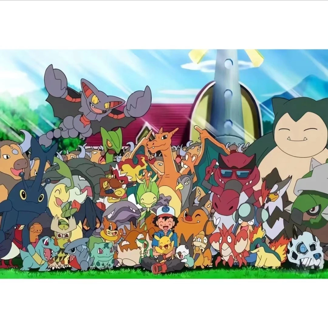 《神奇宝贝》SM装裱宝可梦大合集动漫装饰画儿童房卡通壁画40*60