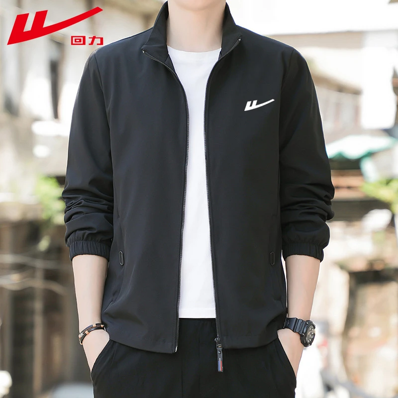 Warrior/回力夹克休闲男外套百搭男士大码宽松加绒户外薄款潮流