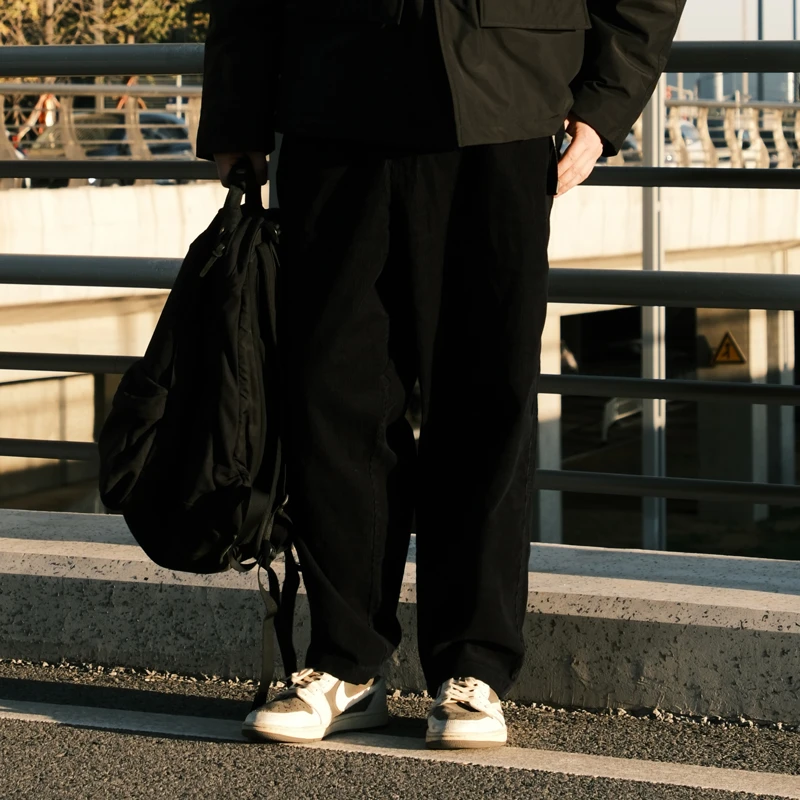 Resurgent秋季新品灯芯绒裤男士百搭日系休闲裤子复古宽松直筒裤