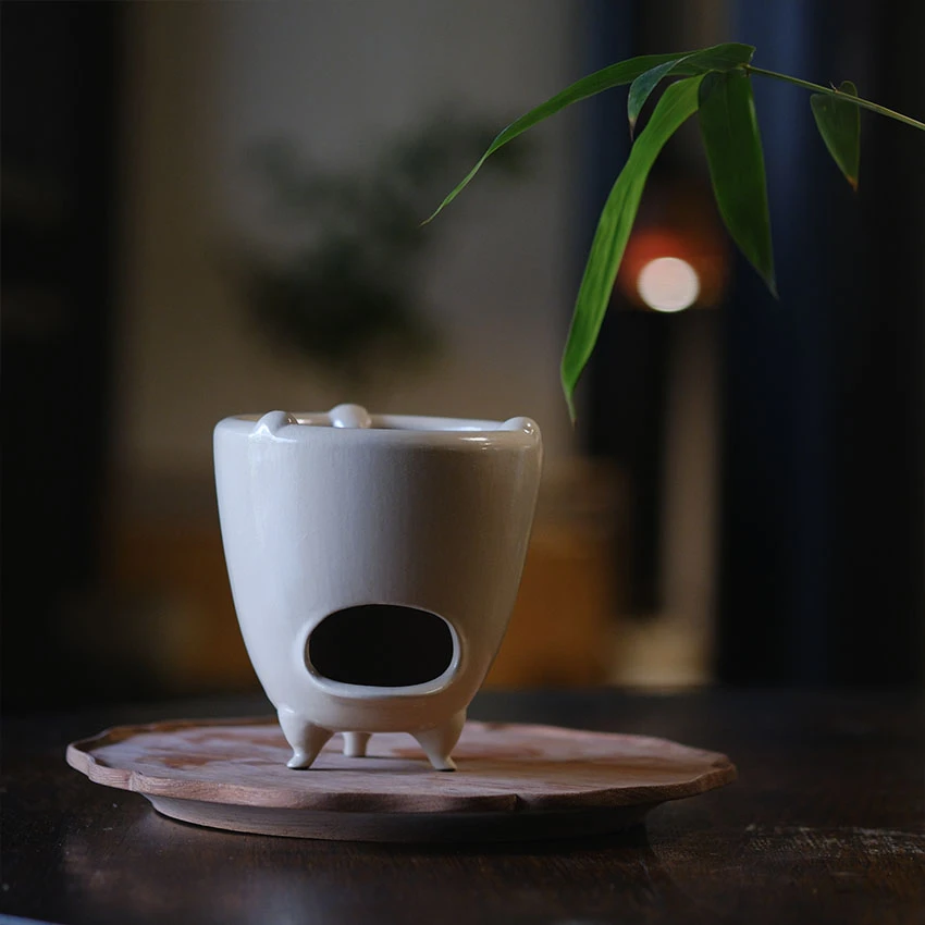 小喜宅 （微瑕）喜花神荔白青灯炉子（可用蜡烛和燃料罐，不可燃碳）