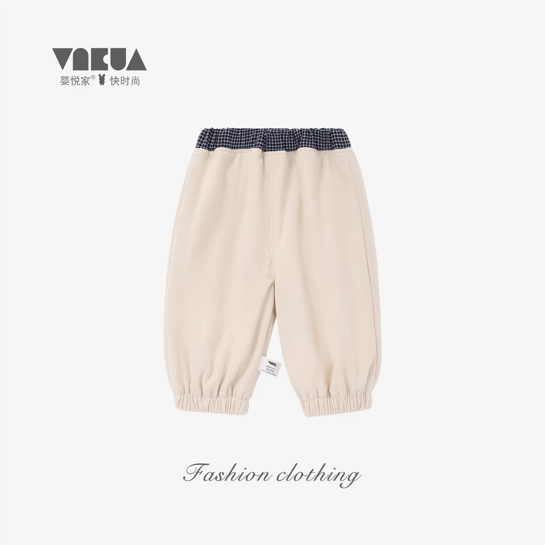 婴悦家春秋款女宝宝时尚洋气田园风休闲宽松长裤400g 87964