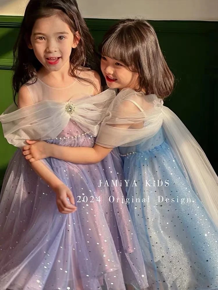 连衣裙女童公主裙蓬蓬纱演出服仙气夏季