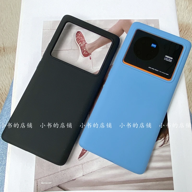 YOONIA适用vivo手机壳X80液态硅胶X80pro保护套全包质感黑午夜蓝