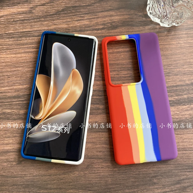 YOONIA适用vivo手机壳S17液态硅胶s17t彩虹s17pro保护套x90全包x9