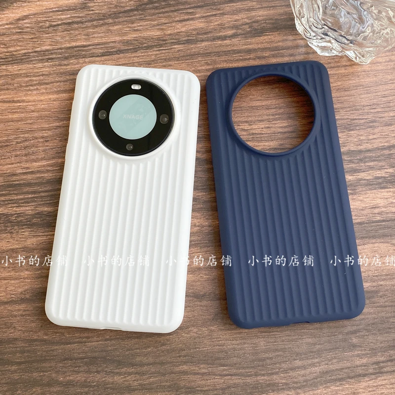 YOONIA适用华为mate60手机壳pro条纹液态硅胶保护套全包mate60pro