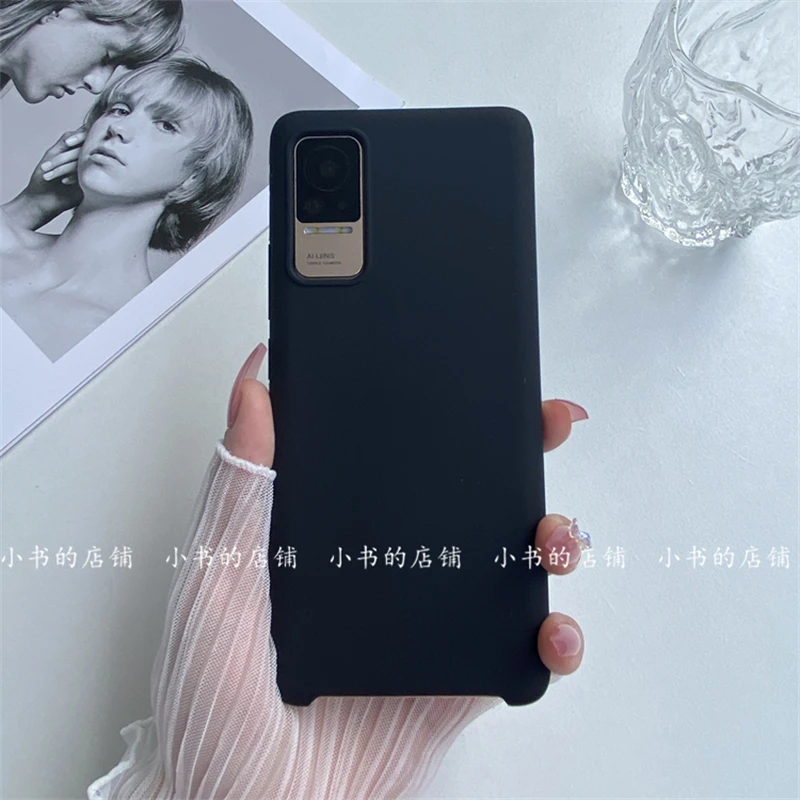 YOONIA适用小米civi手机壳液态硅胶半包civi1s保护套质感黑午夜蓝