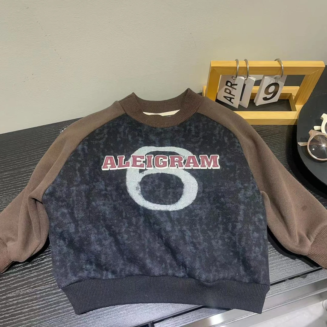 【MJL】冬款 韩版  儿童 拼色 卫衣 dyj93109