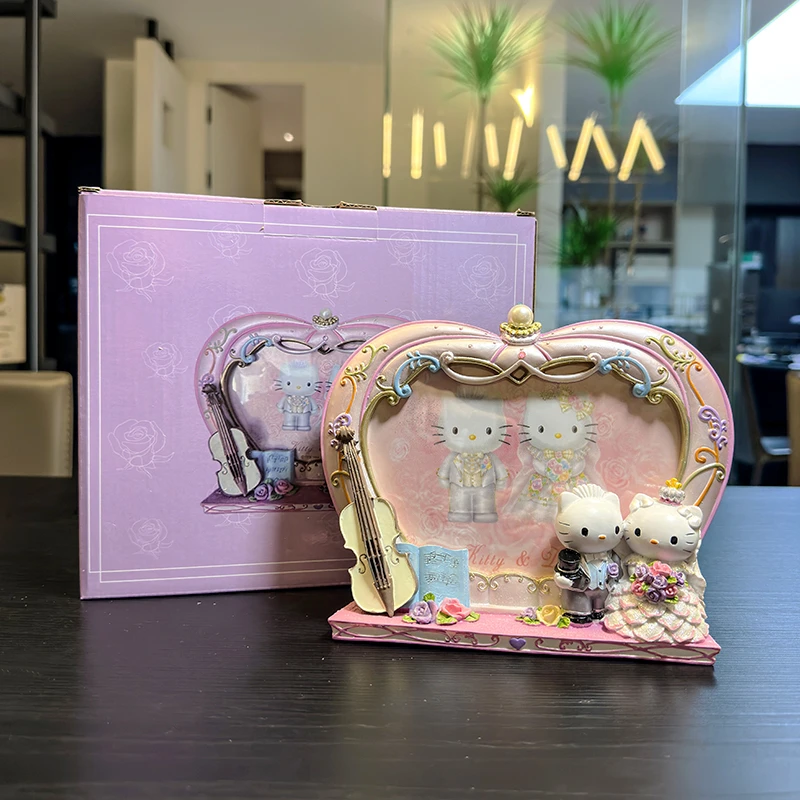 6寸三丽鸥hello kitty小提琴相框相架 情人节情侣生日礼物礼品
