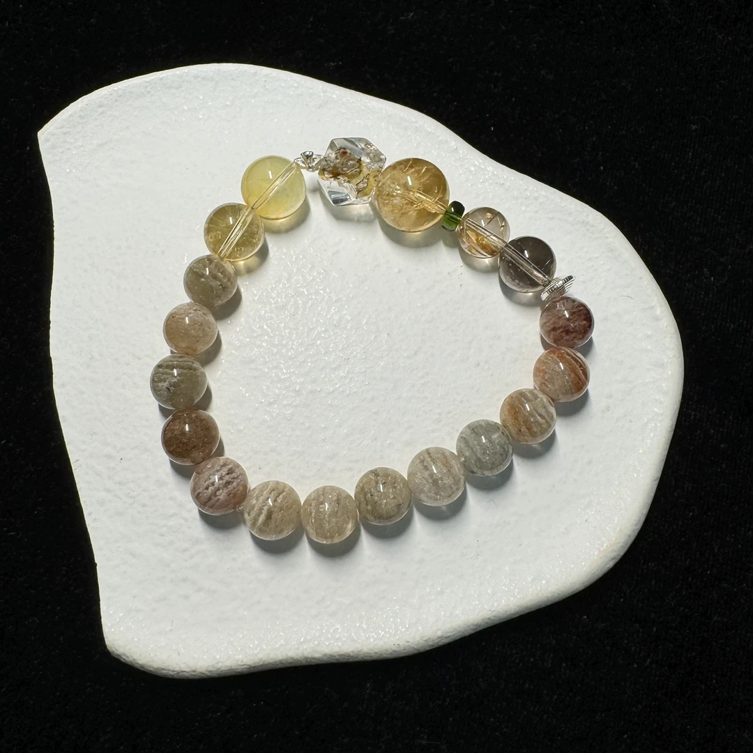 【八方来财】水晶925银手串（天然珠宝多样性发其一）