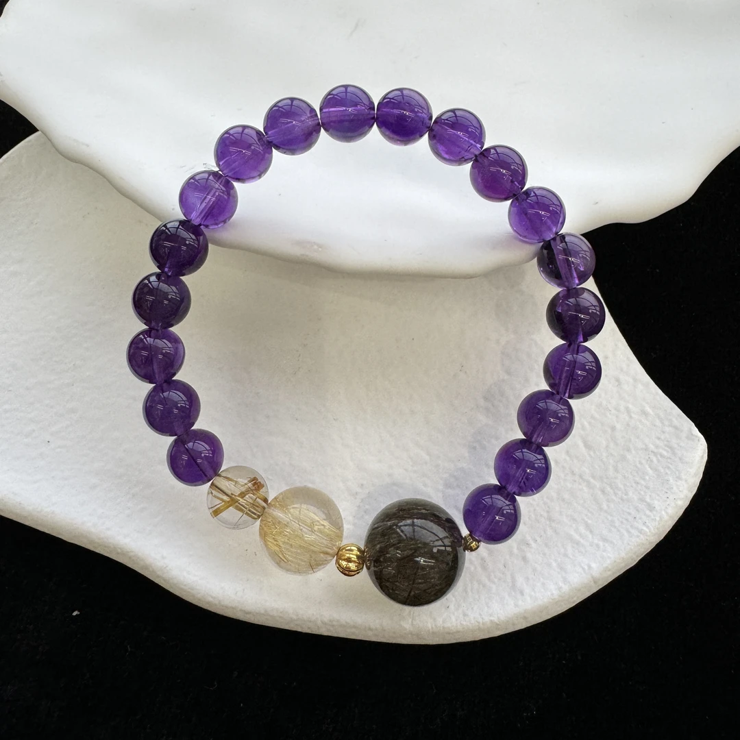 【富贵儿】水晶18K金手串（天然珠宝多样性发其一）