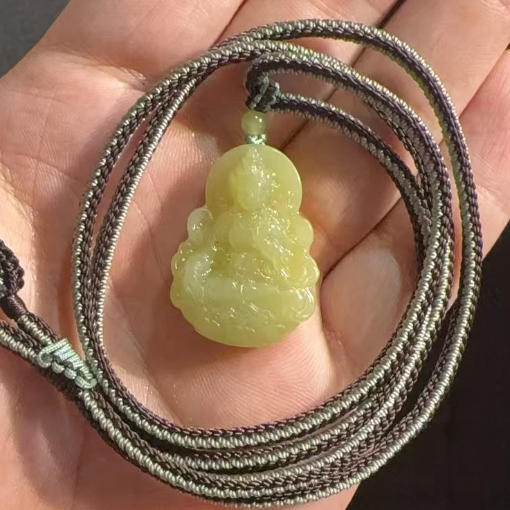 铭昌福和田玉黄口料项链4119-5