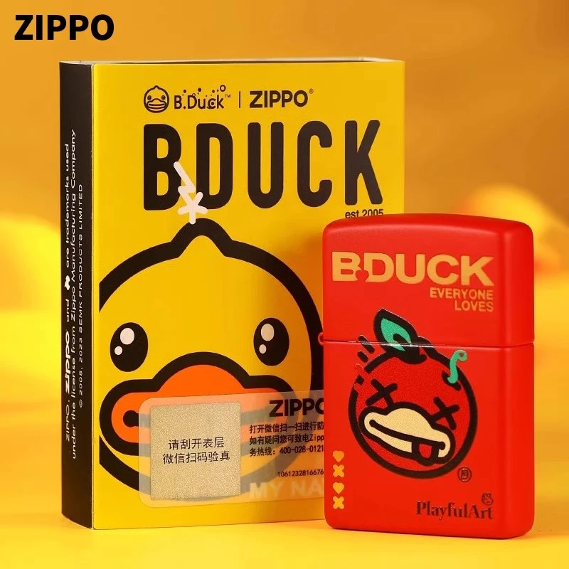 zippo正品打火机 苹果鸭官方店防风煤油可爱送男朋友TC9901CY