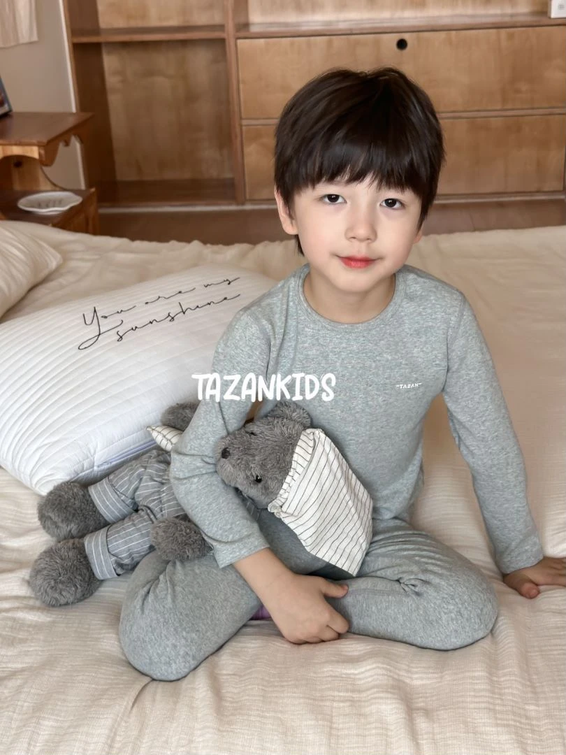 塔赞2024新款秋冬儿童内衣家居服套装男童女童保暖舒适