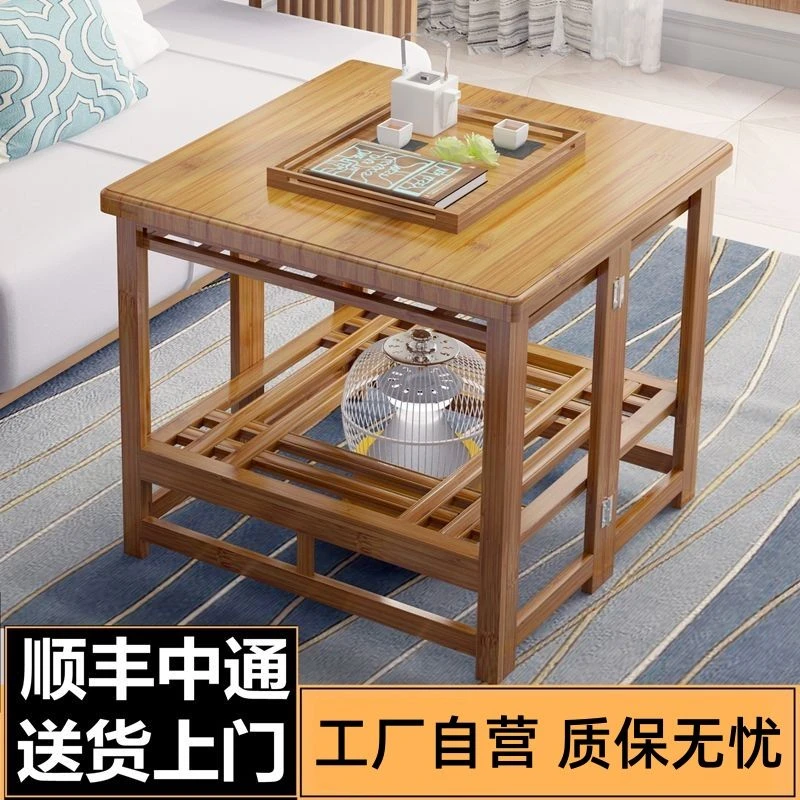 实木烤火桌子家用正方形取暖桌全套冬天烤火桌架可折叠吃饭桌炕桌