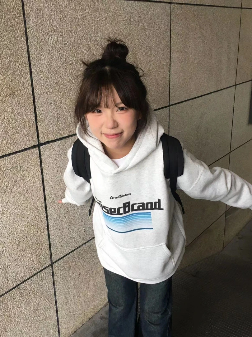 美式重磅卫衣女加厚加绒秋冬连帽衫长袖宽松套头oversize上衣潮牌