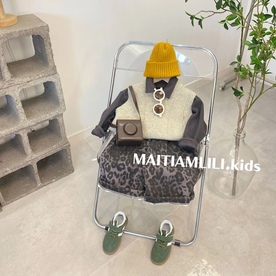 2025秋冬新款男童加绒加厚衬衫韩系纯色衬衫气质男宝宝加绒上衣