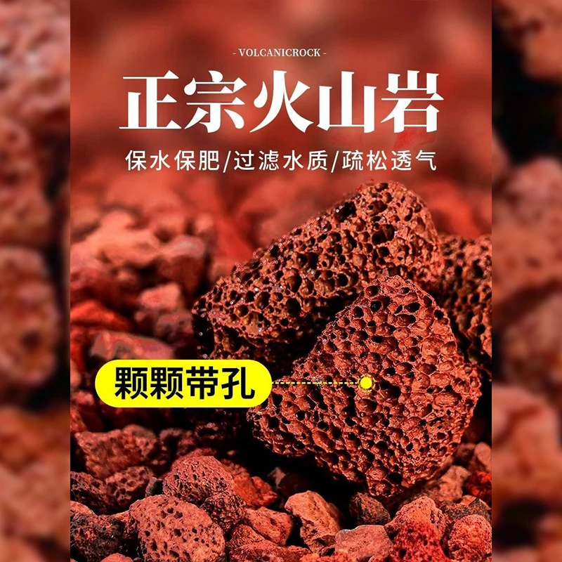 红色疏松颗粒精品天然火山岩底砂多肉兰花土铺面石营养土种植土
