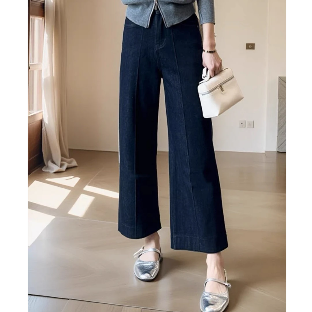 甘肃 孤品扣号拍牛仔裤女奶奶裤九分直筒裤发财裤小个子高腰时尚