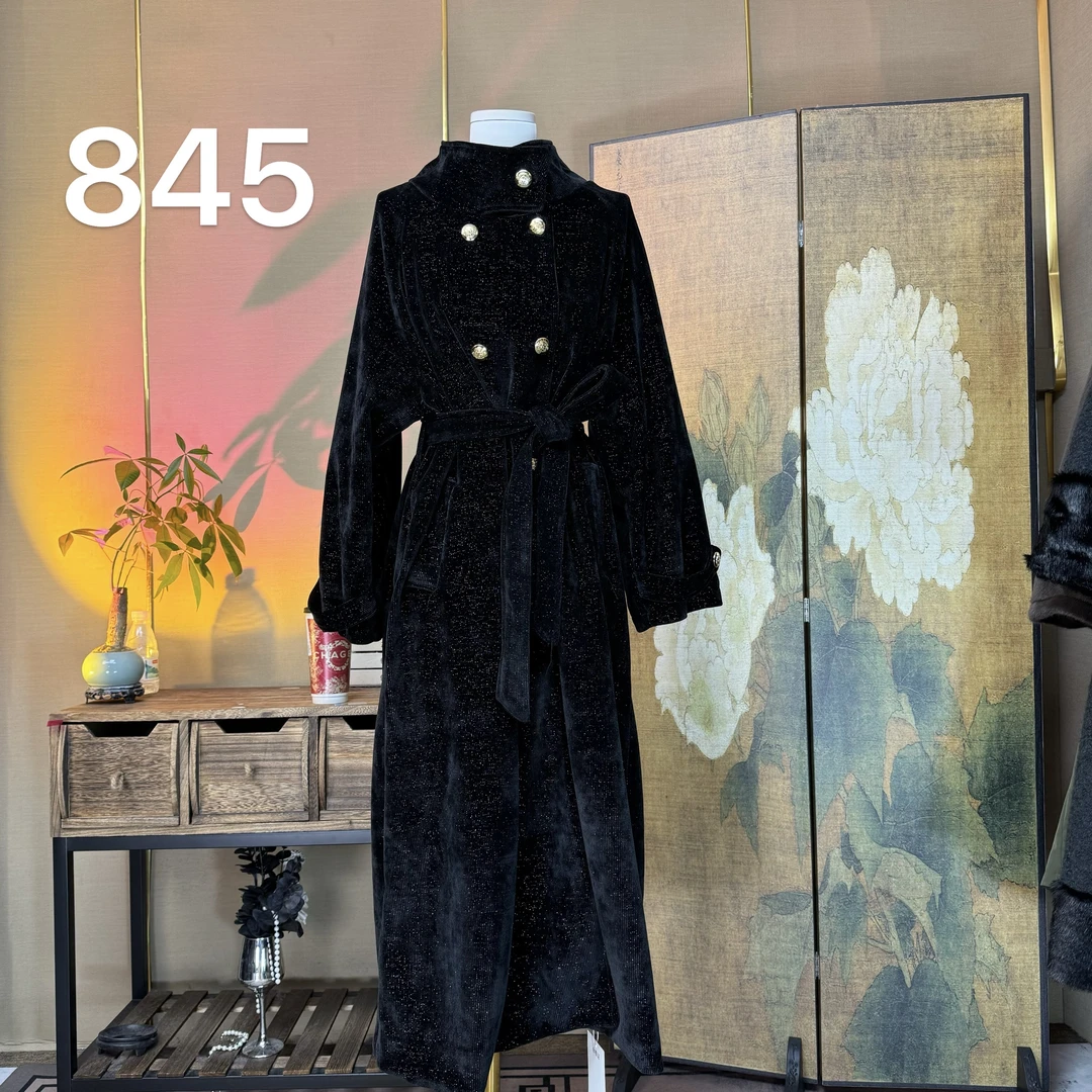 【290】黑灯芯绒满天星外套