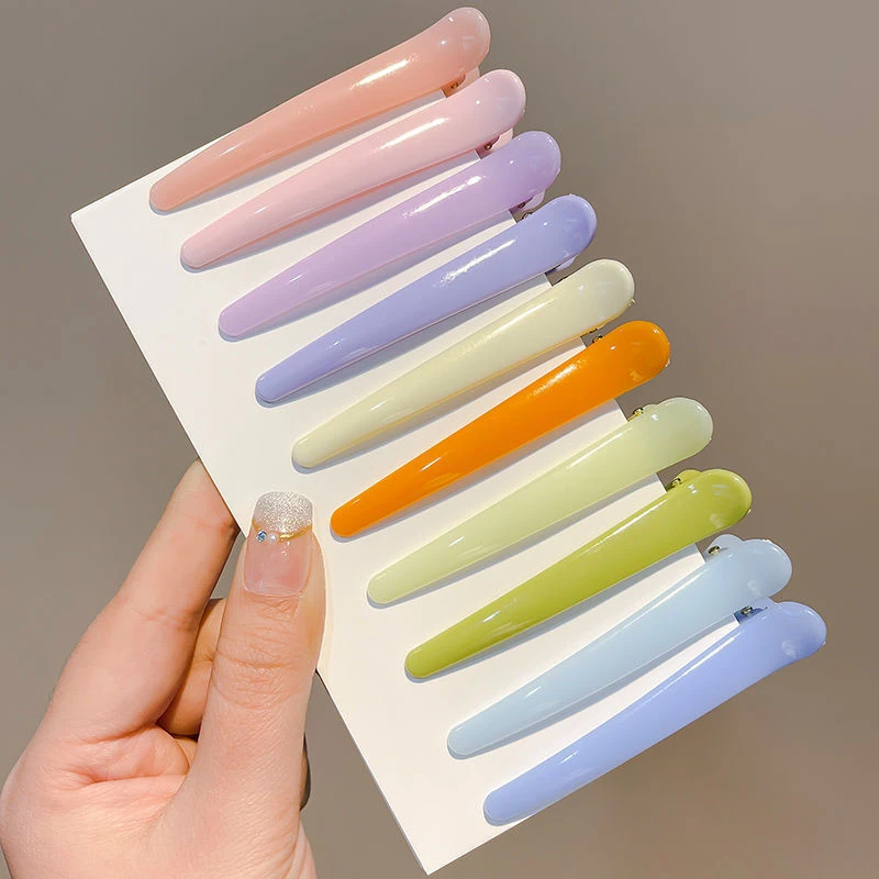 简约彩色洗脸发夹前额刘海夹少女化妆侧边碎发夹子后脑勺发卡头饰